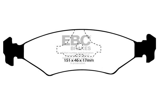 EBC BRAKES Bremžu uzliku kompl., Disku bremzes DP3415C